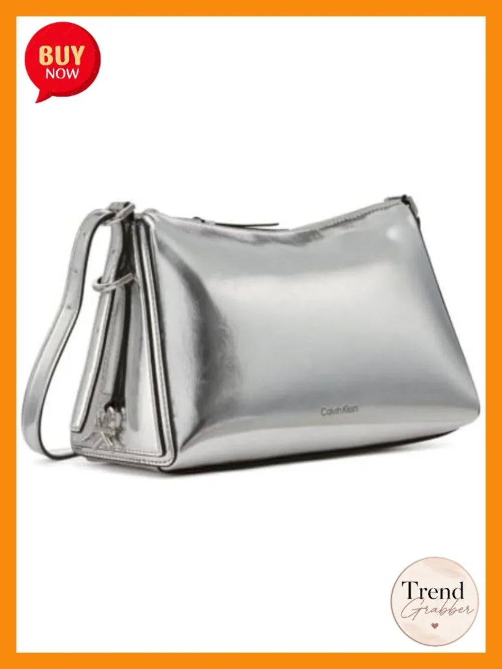 Vegan Leather Crossbody Bag with Zip Closure, Messenger Silhouette